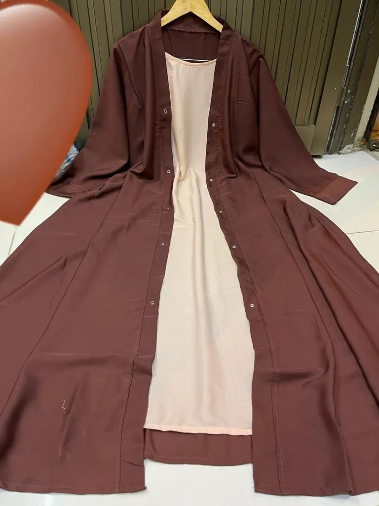 Georgette Plain Full Abaya with Stoller