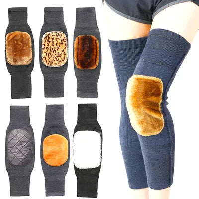 Winter Warm Thermal Knee Warmers Velvet Knee Protector