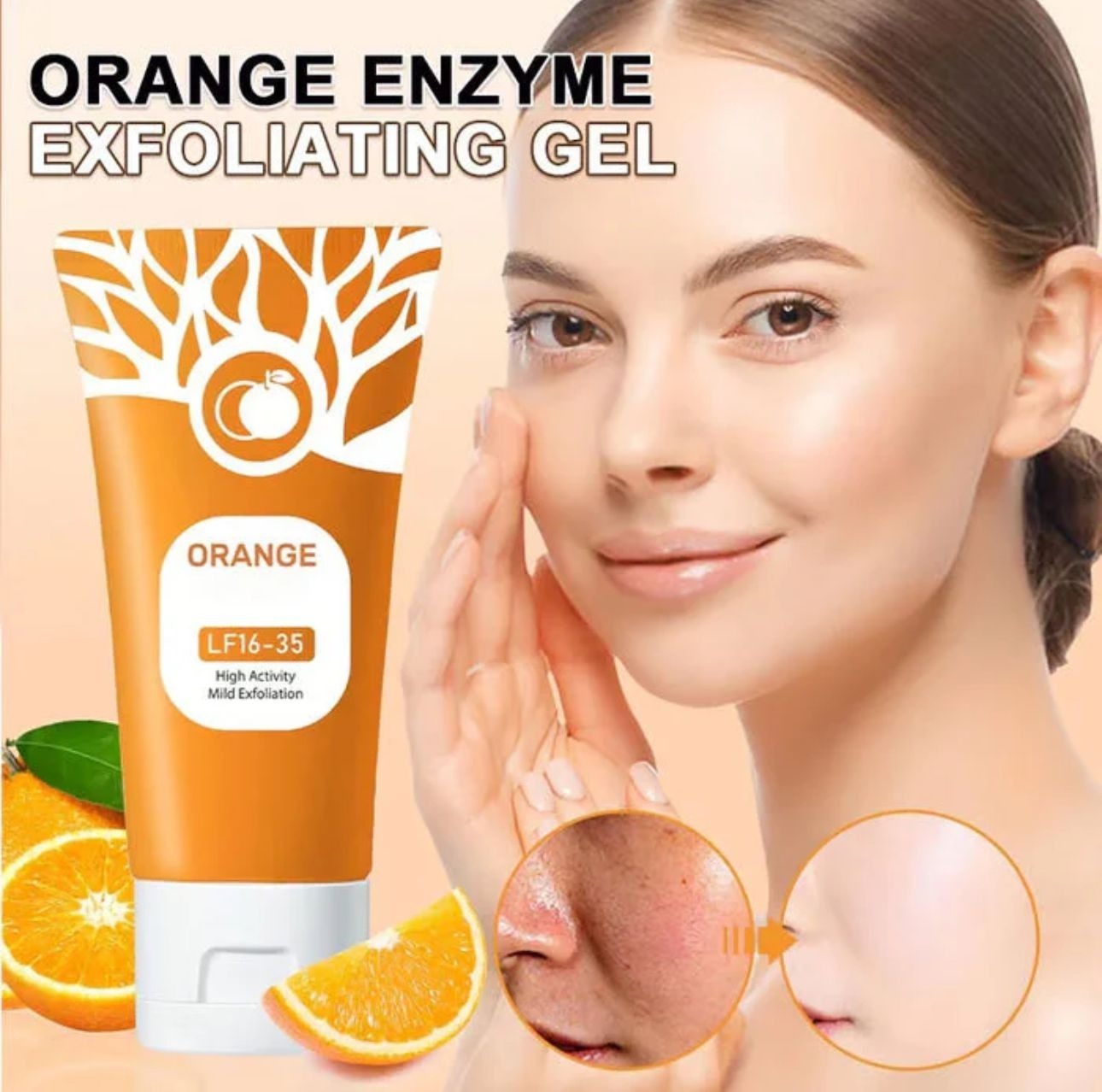 Orange Enzyme Exfoliating Gel | Brightening, Nourishing & Citrus