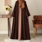 Georgette Plain Full Abaya with Stoller