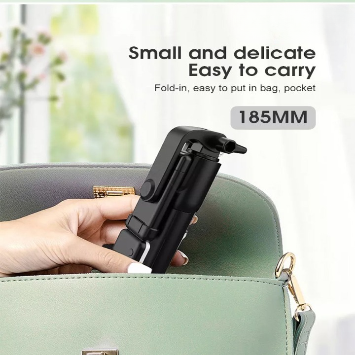 Selfie Stick With LED Light Wireless Bluetooth Foldable Mini Tripod