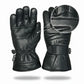 Men’s Genuine Sheep Leather Winter Gloves – Black Motorcycle Riding Gloves with Warm Lining