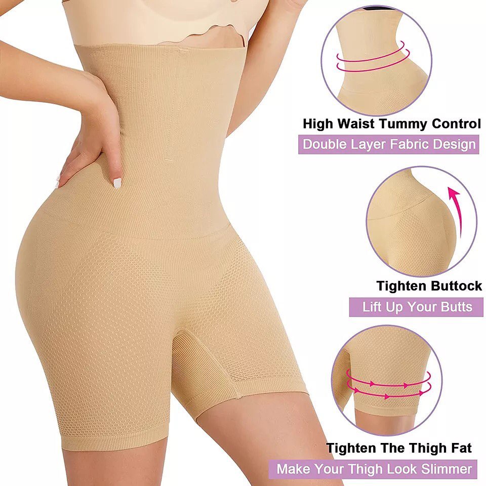 Lower Half Body Shaper Seamless High Waist Slimming Tummy Control Shapewear For Women (3XL Black)