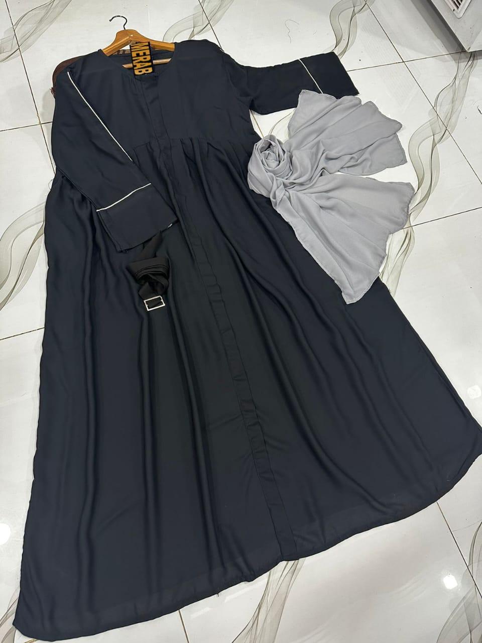 Georgette Plain Full Abaya